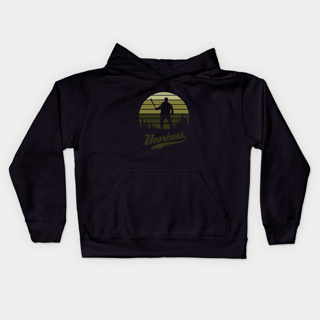 Voorhees Sun Set Kids Hoodie by manospd